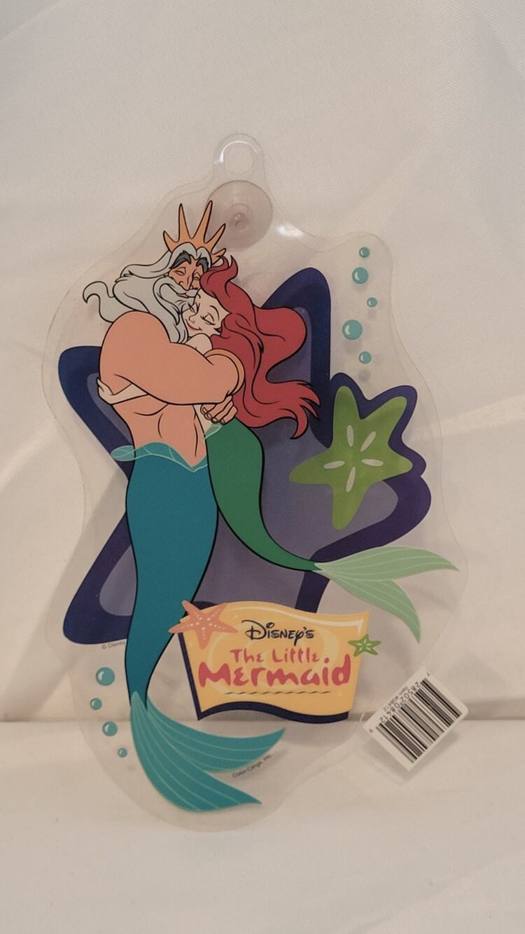 Vintage Disney The Little Mermaid Ariel & King Triton Color Clings Window Decor